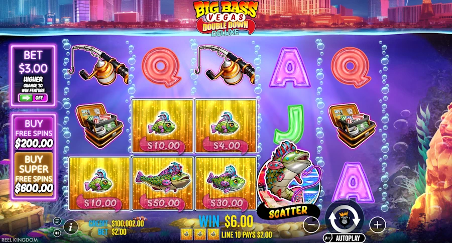 Gran Bass Vegas Doble Apuesta Deluxe Jugar en Línea